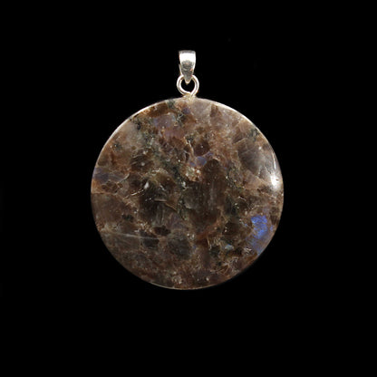 Brown Larvikite Pendant - Handmade