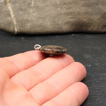 Brown Larvikite Pendant - Handmade