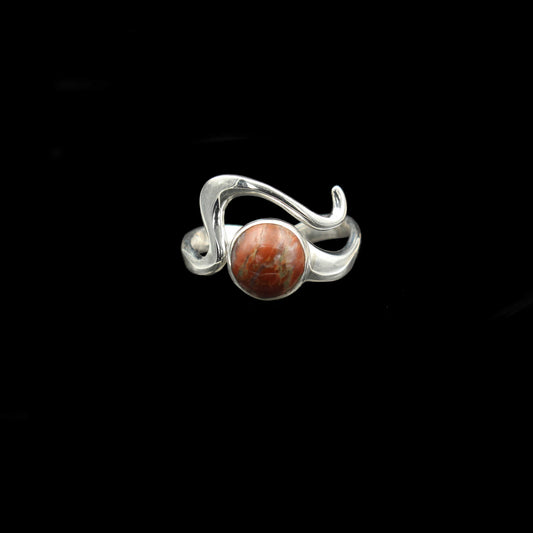 Lewisian Wellenform Ring - Silber - Verstellbar