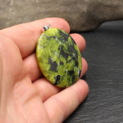 Norwegian Lizardite Pendant - Large | Handmade