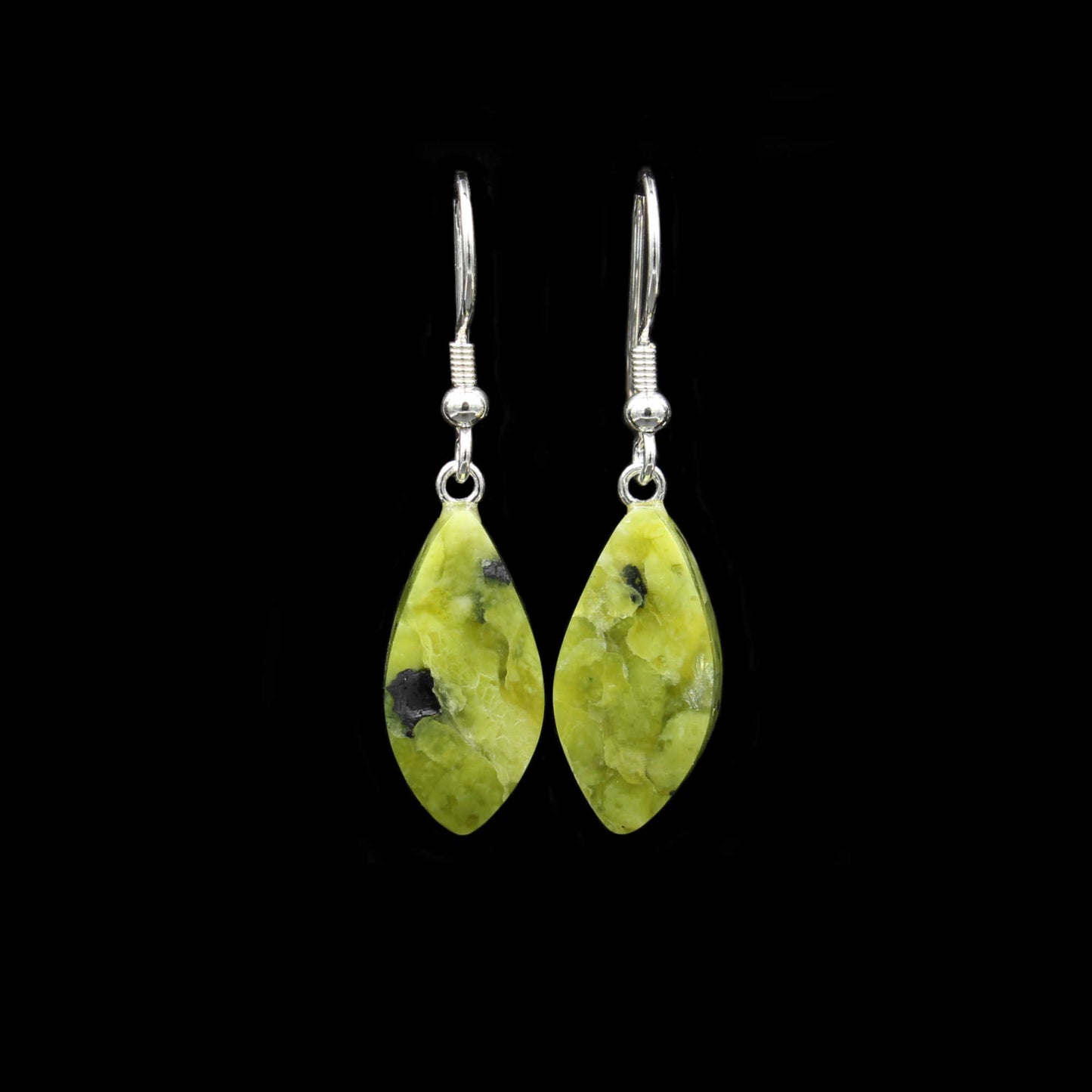 Norwegian Lizardite Earrings - Handmade