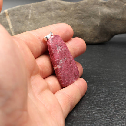 Norwegian Thulite Pendant - Handmade