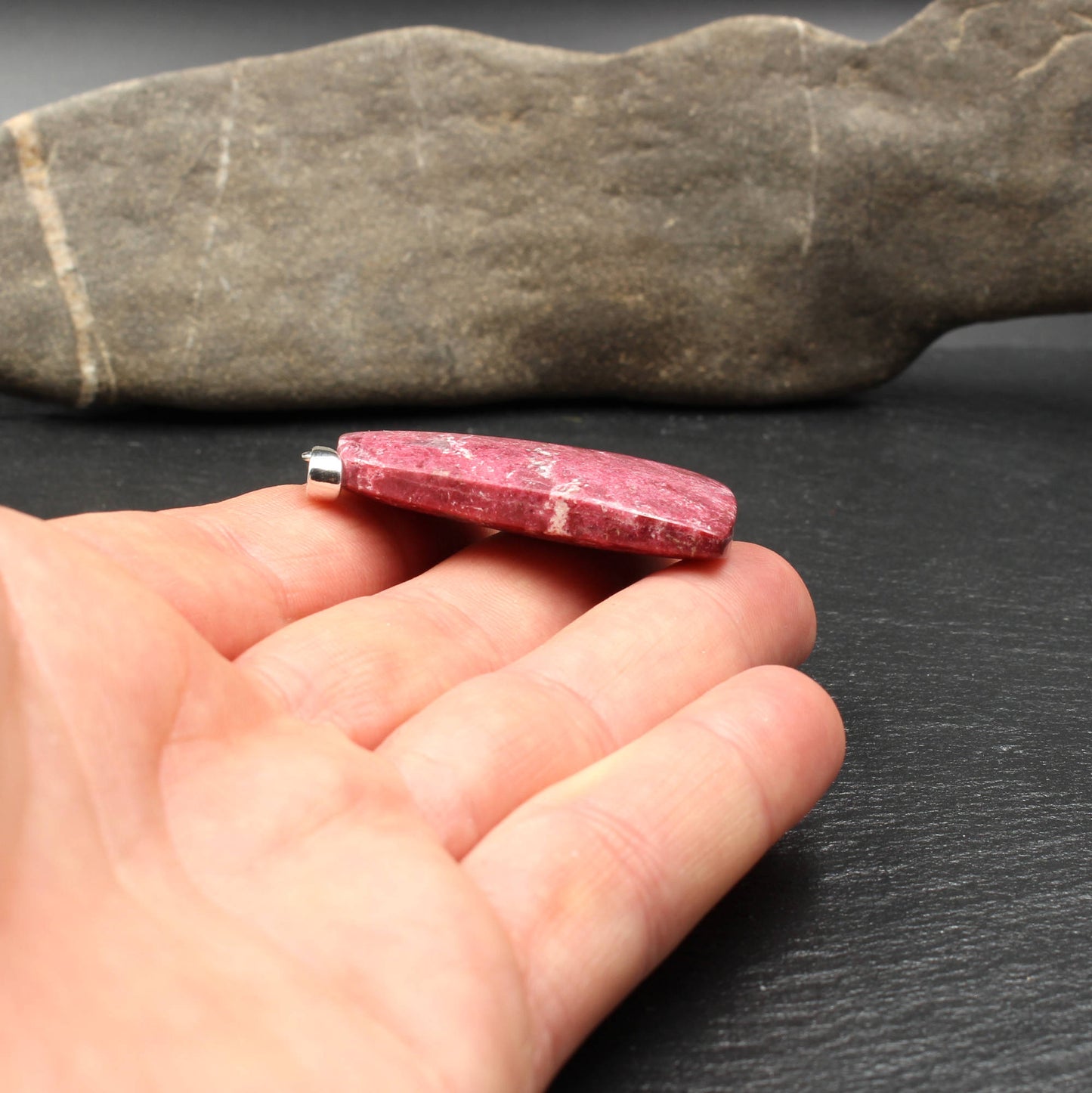 Norwegian Thulite Pendant - Handmade