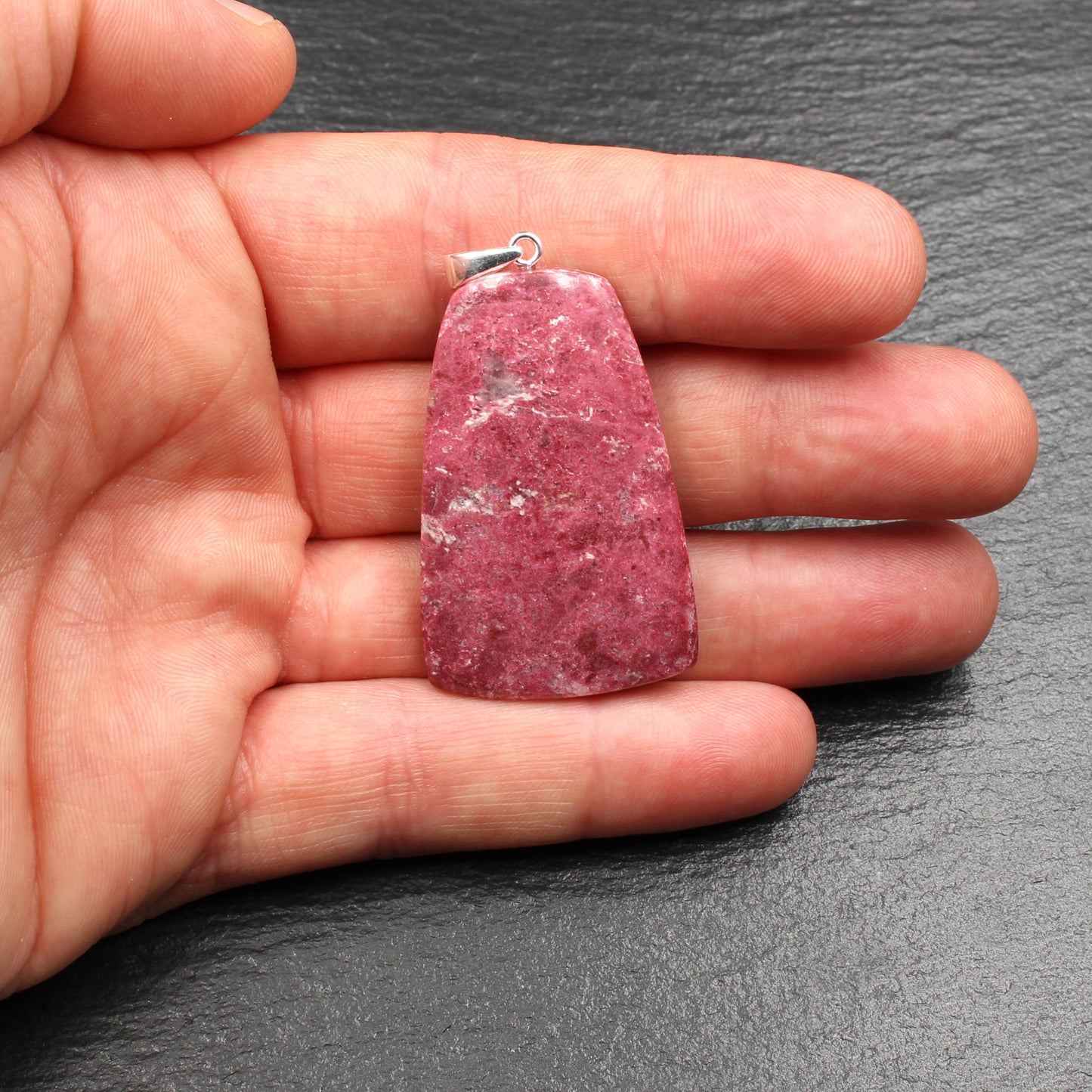 Norwegian Thulite Pendant - Handmade