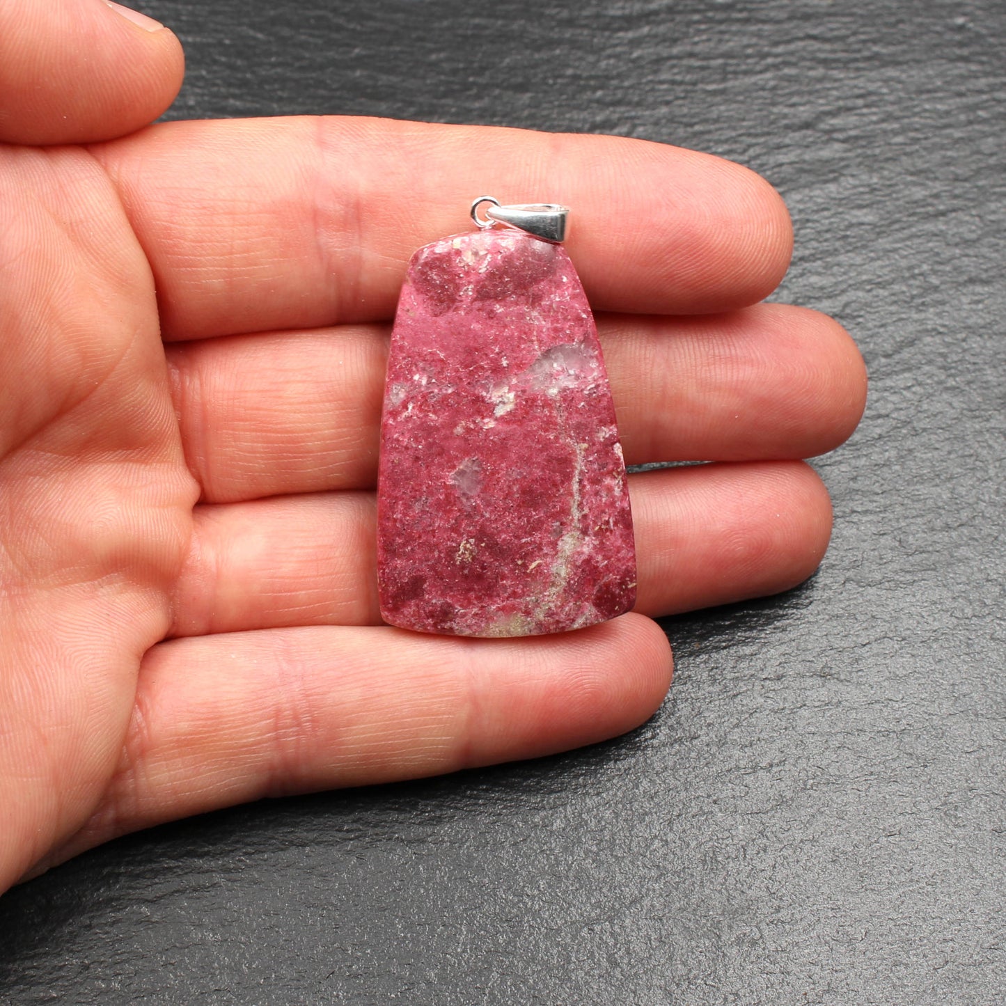 Norwegian Thulite Pendant - Handmade
