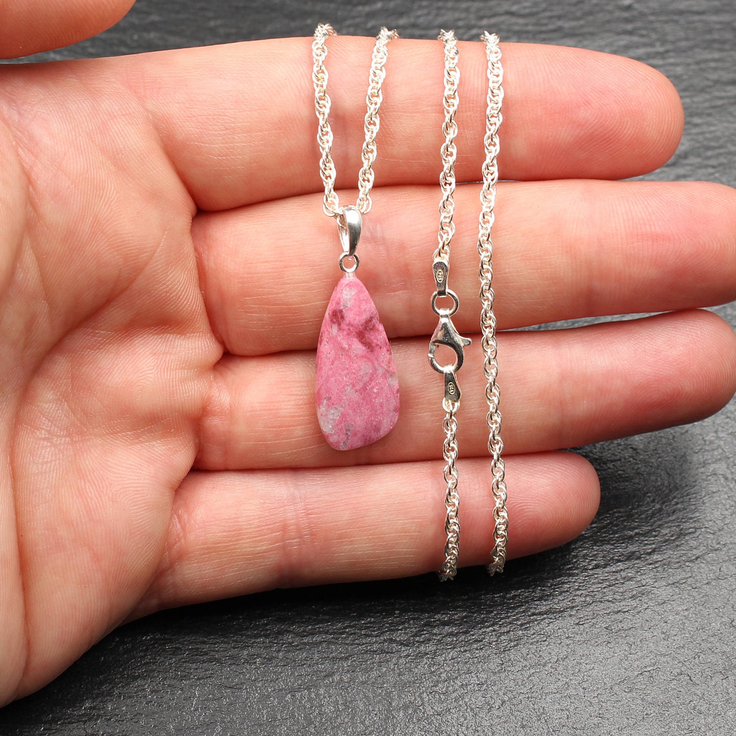 Norwegian Thulite Pendant - Handmade