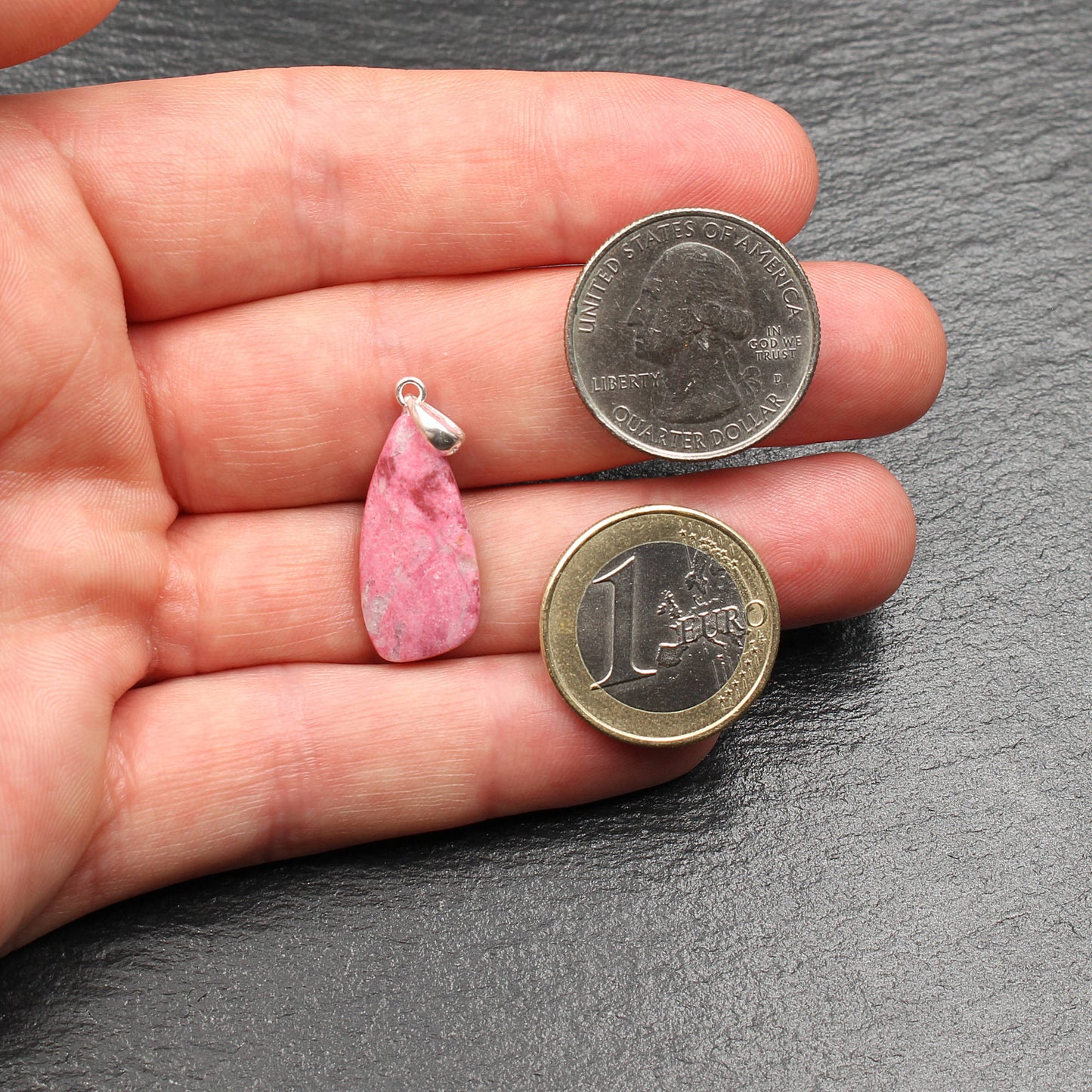 Norwegian Thulite Pendant - Handmade