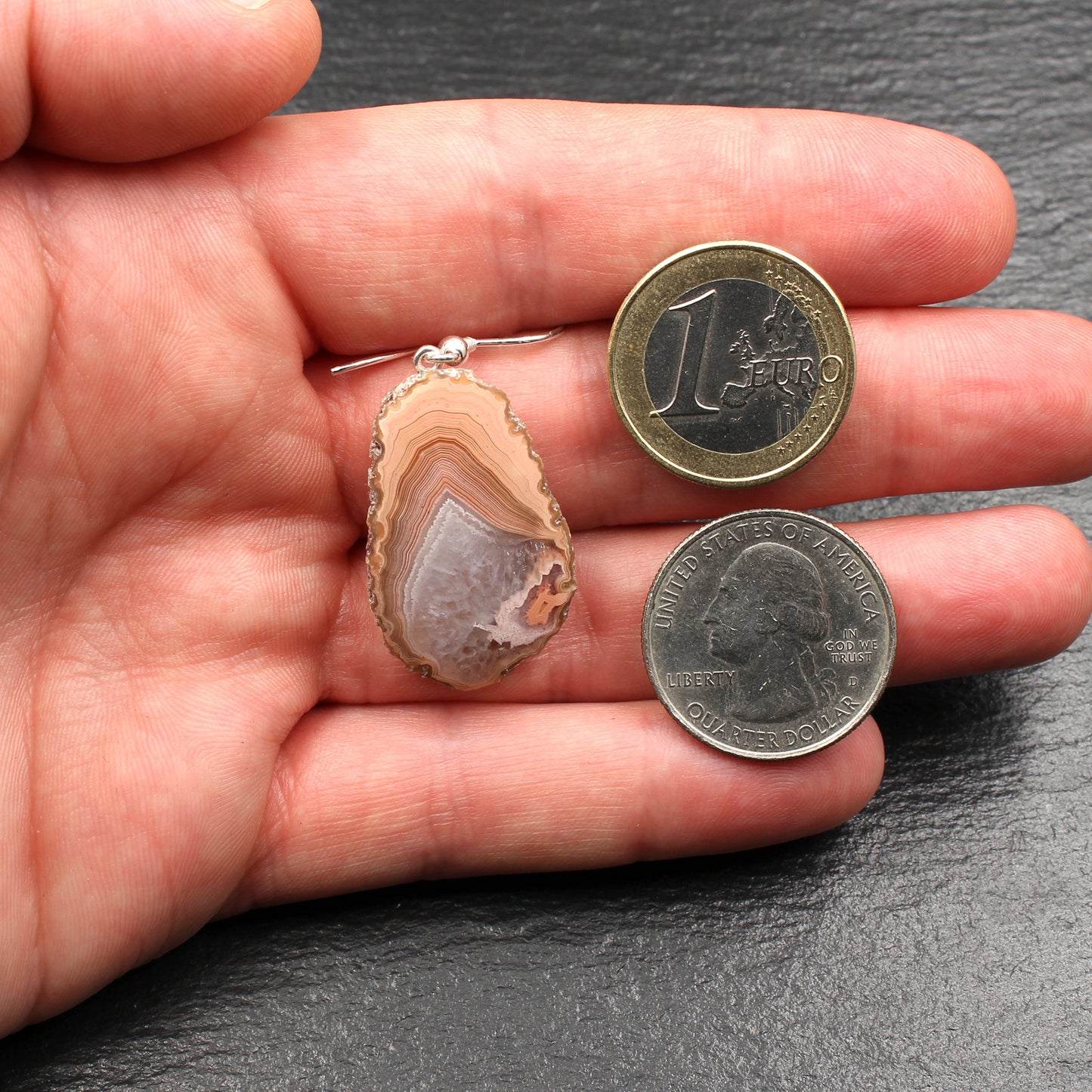 Schottischer Achat Ohrringe - Handarbeit