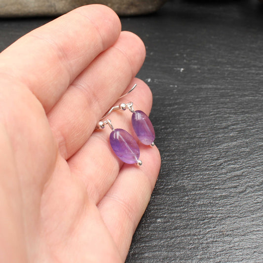 Kleine Amethyst Ohrhänger / Ohrringe
