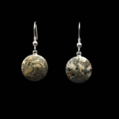 Andesite porphyry earrings - Handmade