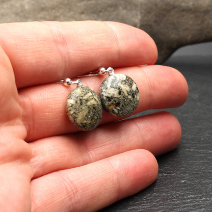 Andesite porphyry earrings - Handmade