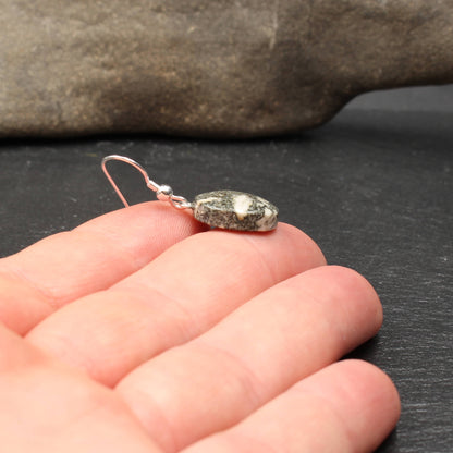Andesite porphyry earrings - Handmade