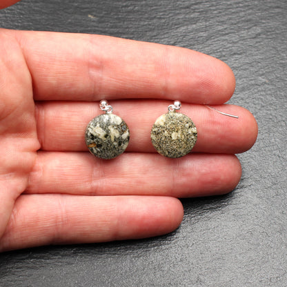 Andesite porphyry earrings - Handmade