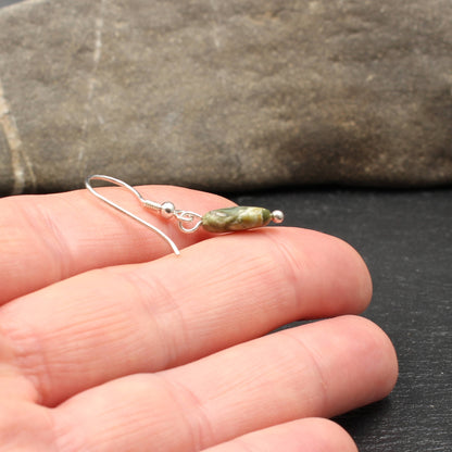 Regenwaldjaspis / Rhyolith Silber Ohrringe