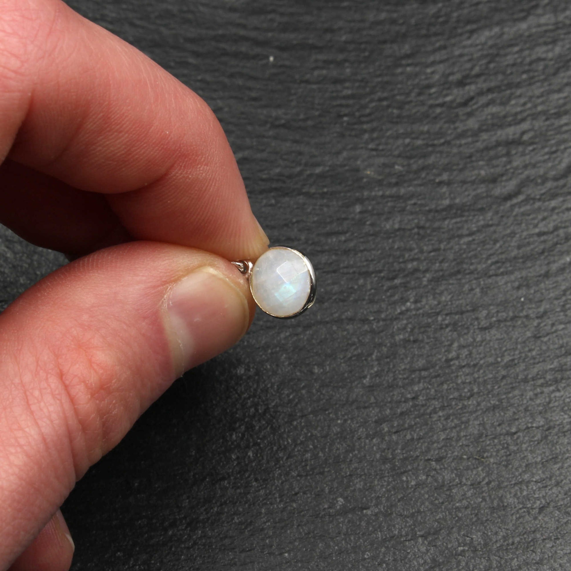 Regenbogen Mondstein (Labradorit) Silber Ohrringe