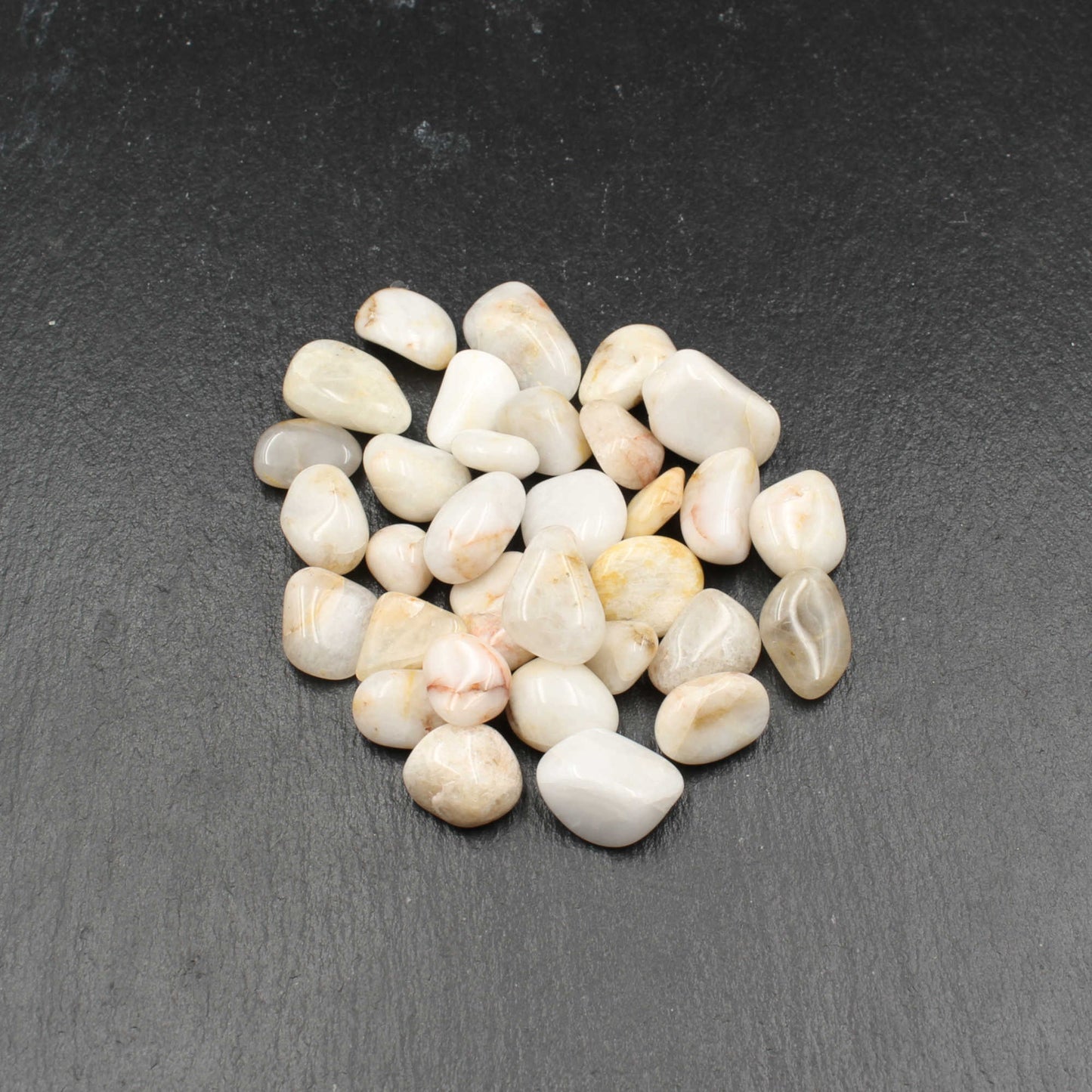 Tumbled German White Quartz Pebbles Bag - Tumbled Stones | Polished River Pebbles