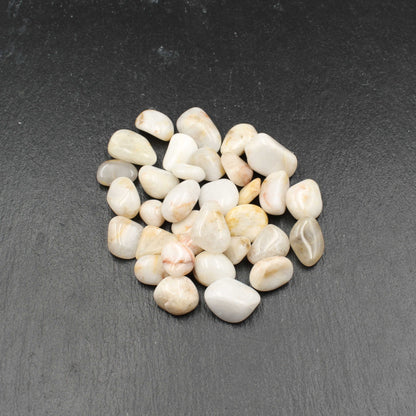 Tumbled German White Quartz Pebbles Bag - Tumbled Stones | Polished River Pebbles