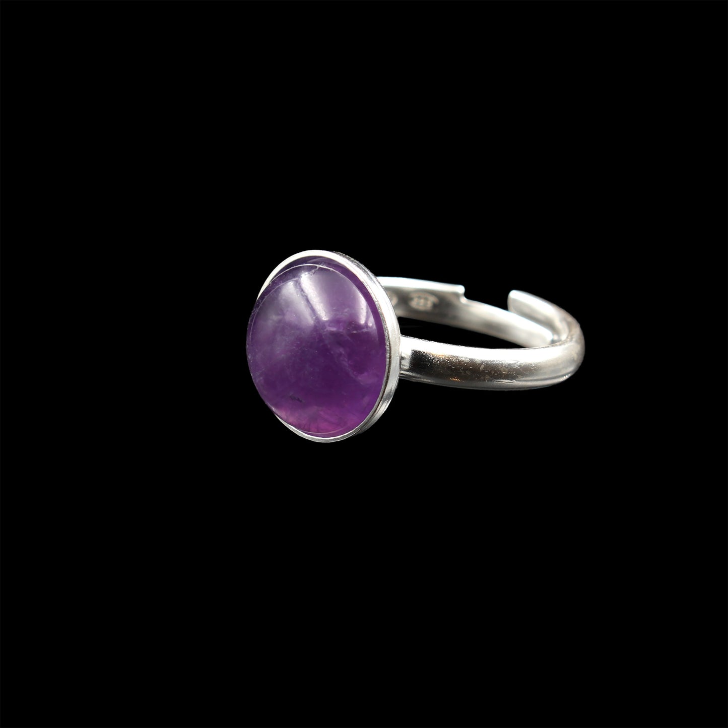 Amethyst Silberring (Größenverstellbar) - Handarbeit aus Deutschland