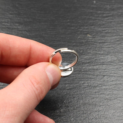 Amethyst Silberring (Größenverstellbar) - Handarbeit aus Deutschland