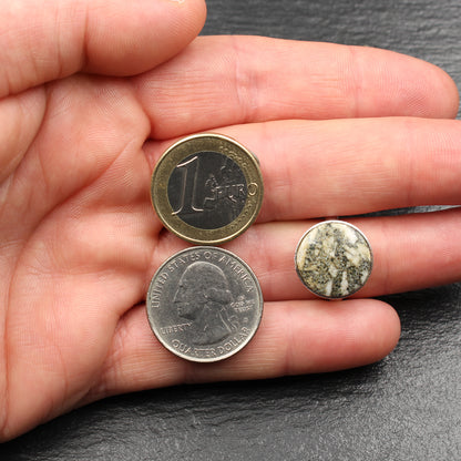 Andesitporphyr Silberring (Größenverstellbar) - Handarbeit aus Deutschland