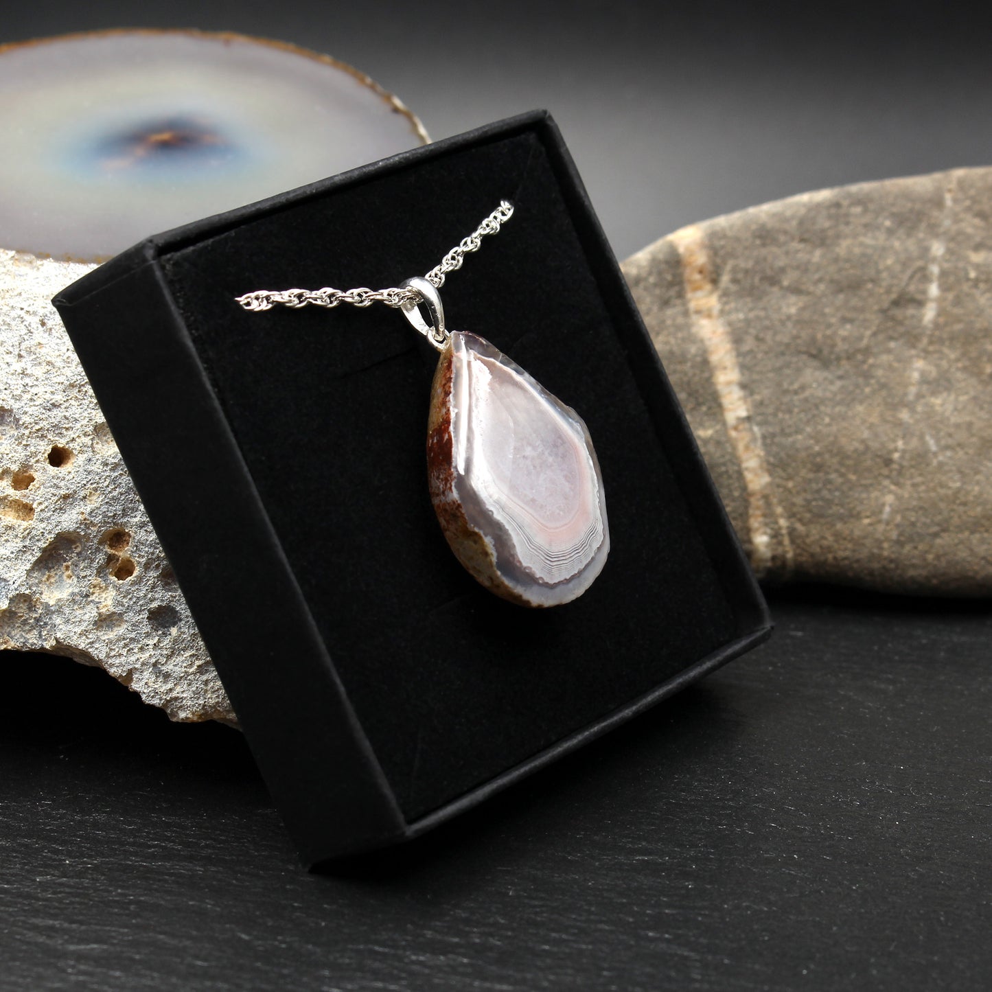 Schottischer Achat Anhänger - Handarbeit