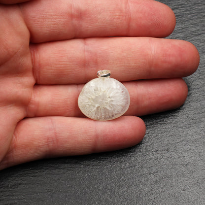 Scottish rock crystal / quartz pendant - handmade