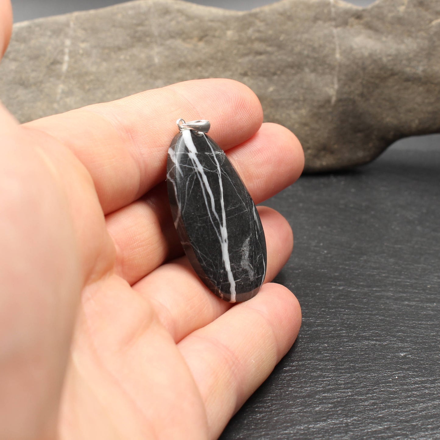 Scottish Highland Limestone Pendant - Handmade