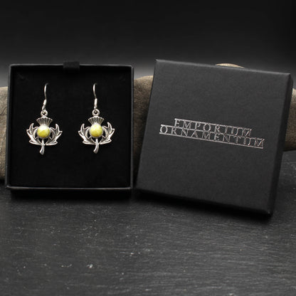 Highland Marmor - Schottische Distel Ohrringe