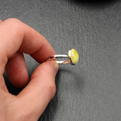 Highland Marmor Silber Ring - Verstellbar