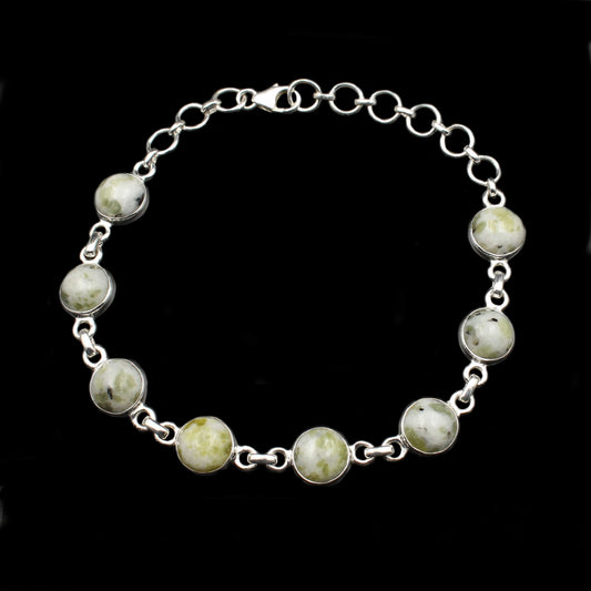 Schottischer Iona Marmor Silber Armband
