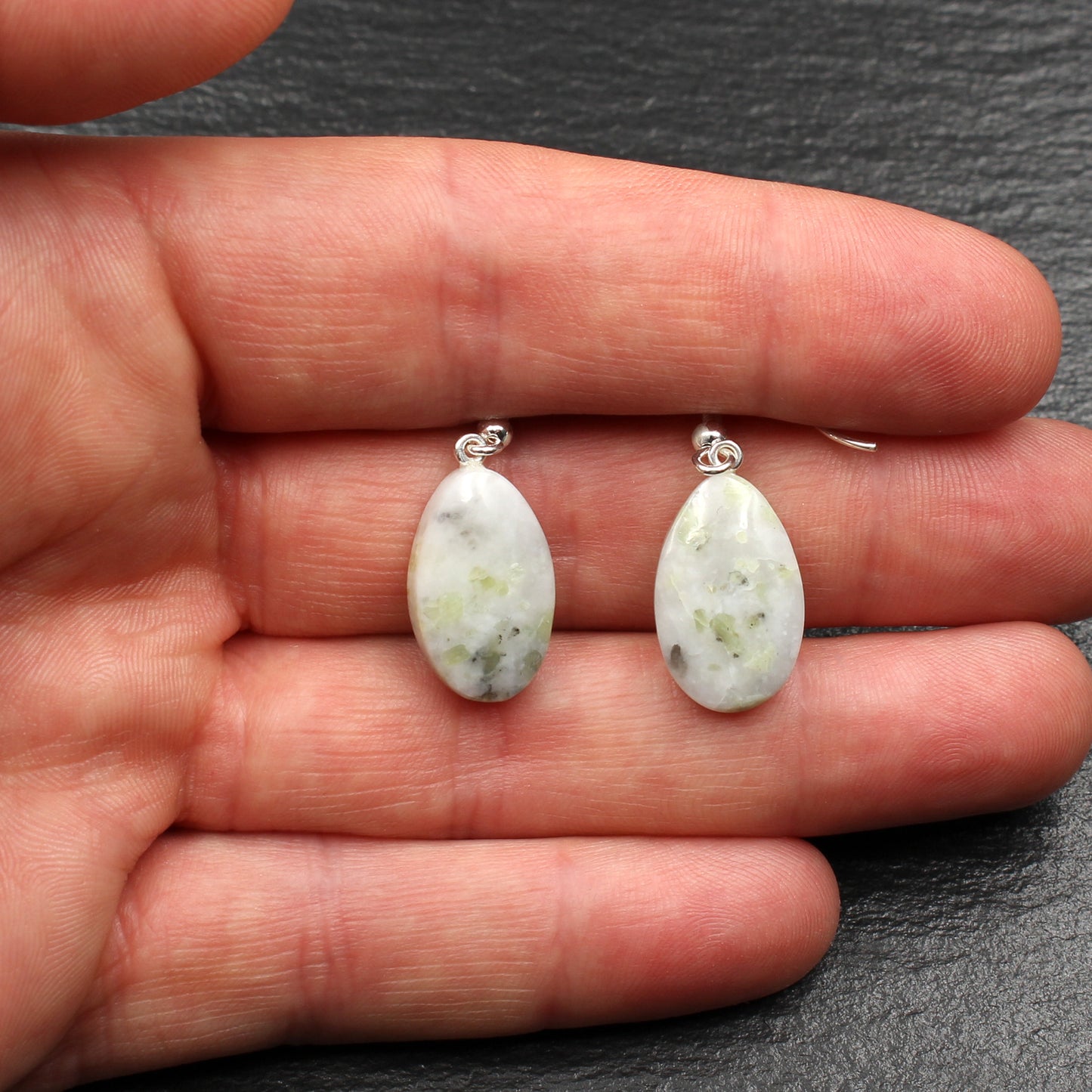 Scottish Iona Marble Earrings - Handmade