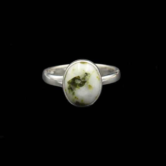 Schottischer Iona Marmor Silber Ring - Verstellbar