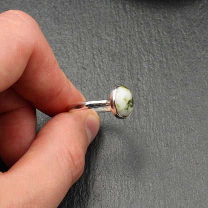 Schottischer Iona Marmor Silber Ring - Verstellbar