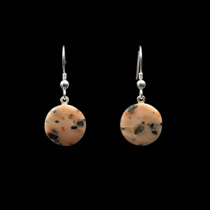 Scottish Isla Rose Pink Limestone Earrings - Handmade in Germany