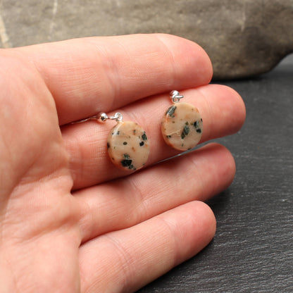 Scottish Isla Rose Pink Limestone Earrings - Handmade in Germany