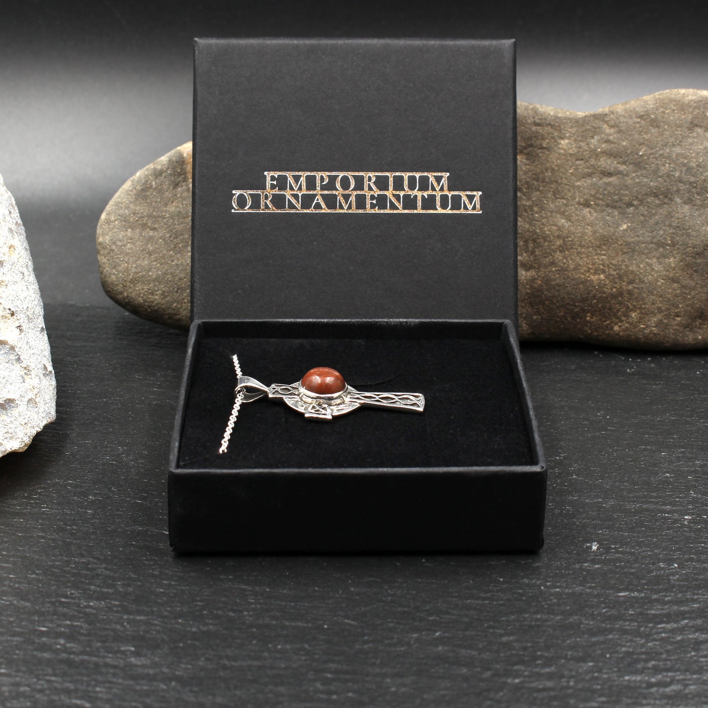 Schottischer Lewisian Gneis - Keltisches Kreuz Anhänger