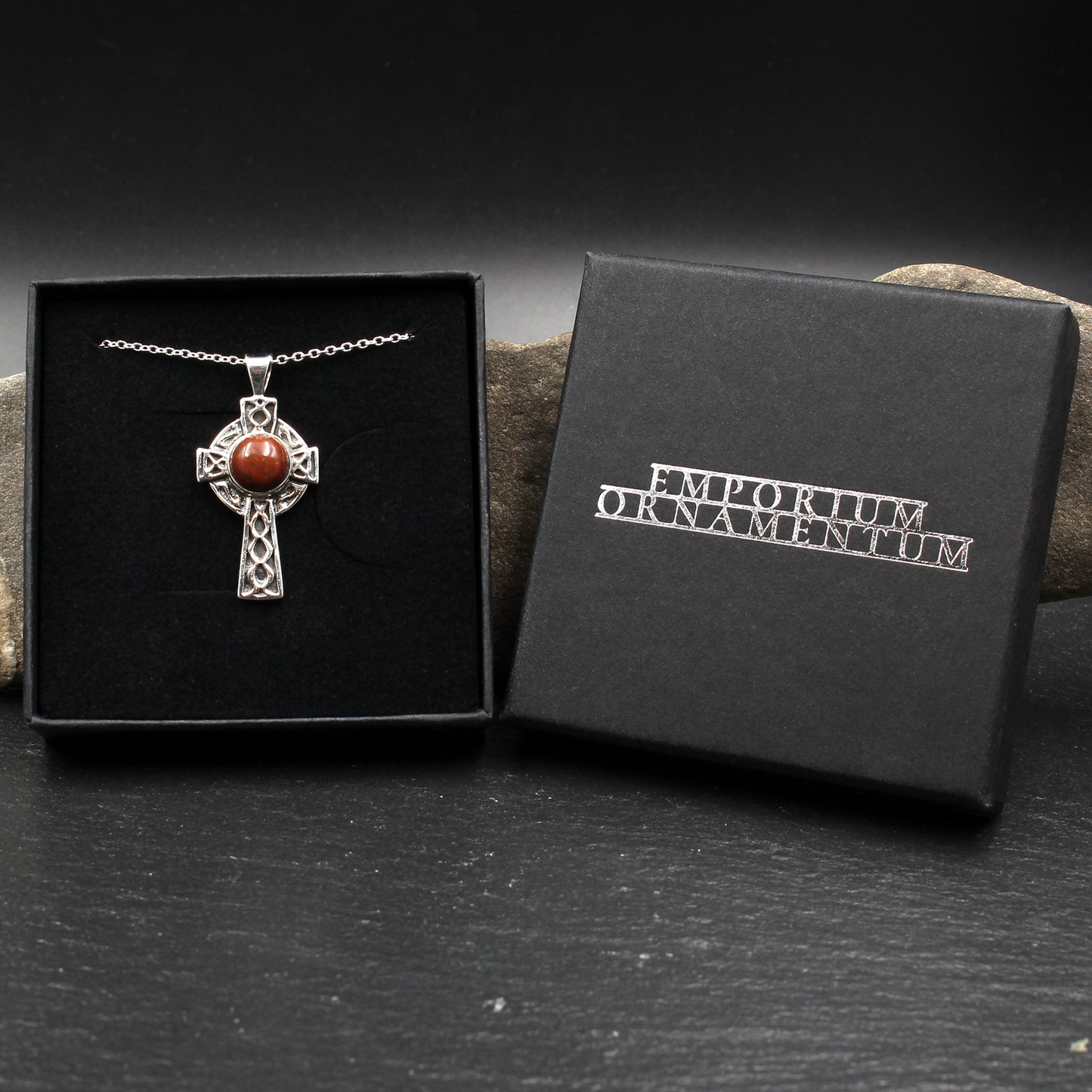 Schottischer Lewisian Gneis - Keltisches Kreuz Anhänger