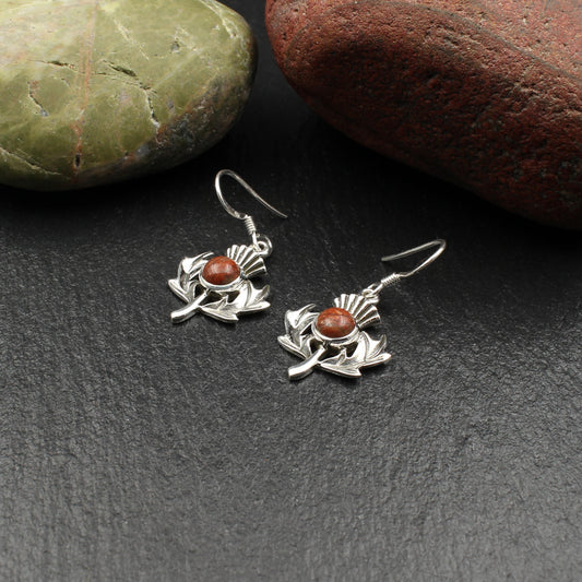 Lewisian Silber Ohrringe Schottische Distel