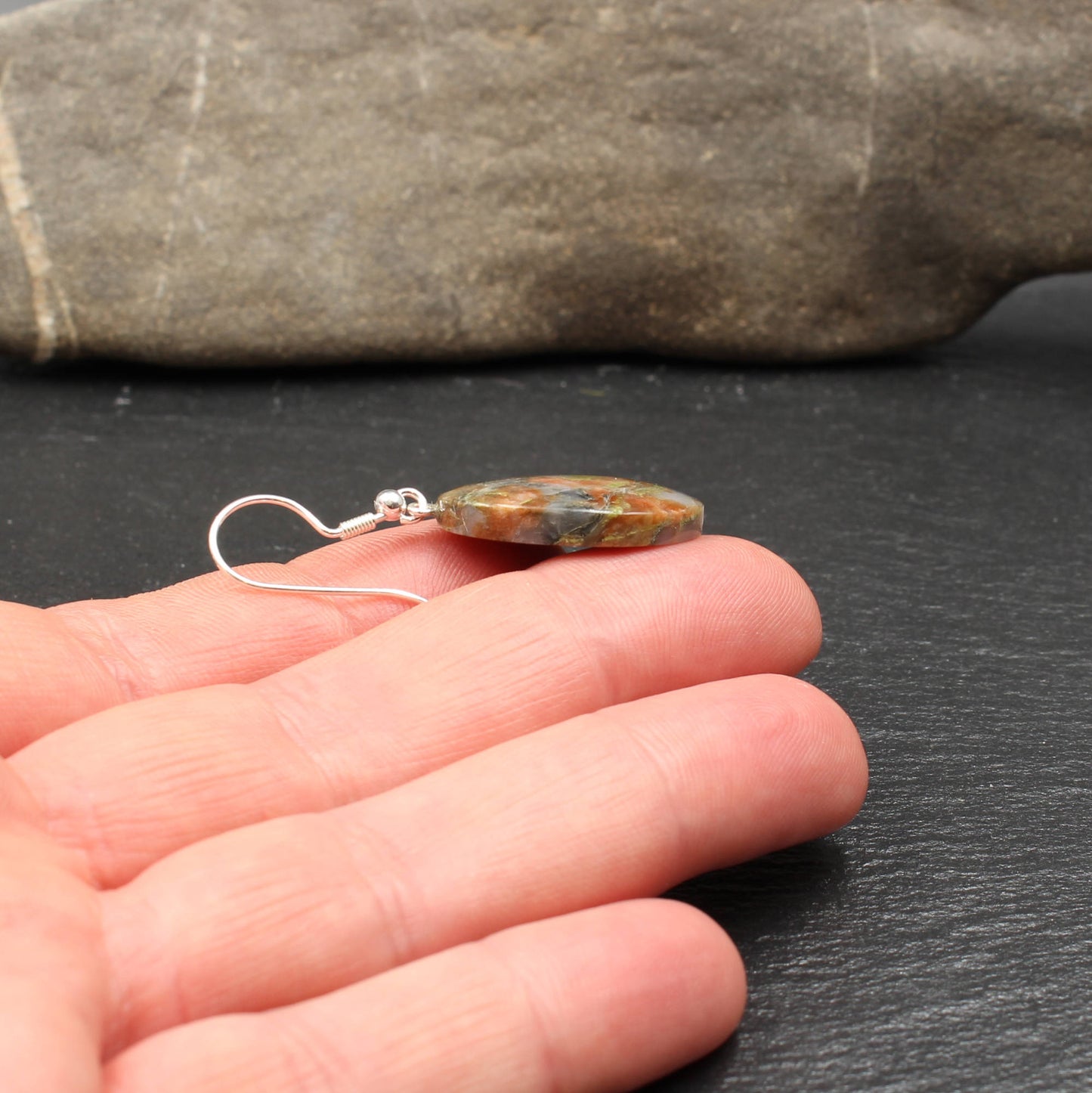 Scottish Lewisian Gneiss Earrings - Handmade