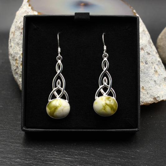 Keltischer Knoten Silber Ohrringe - Groß