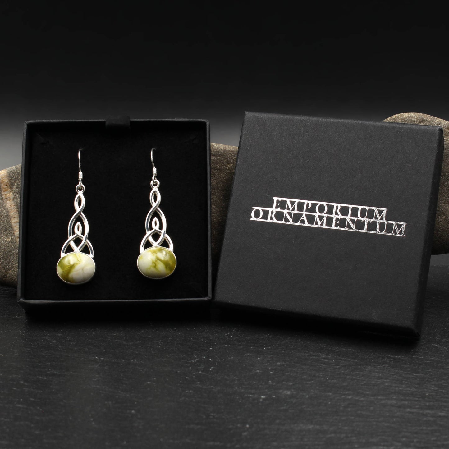 Keltischer Knoten Silber Ohrringe - Groß