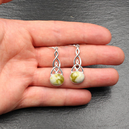 Keltischer Knoten Silber Ohrringe - Groß