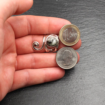 Skye Marmor & Granat - Keltischer Wirbel Ring