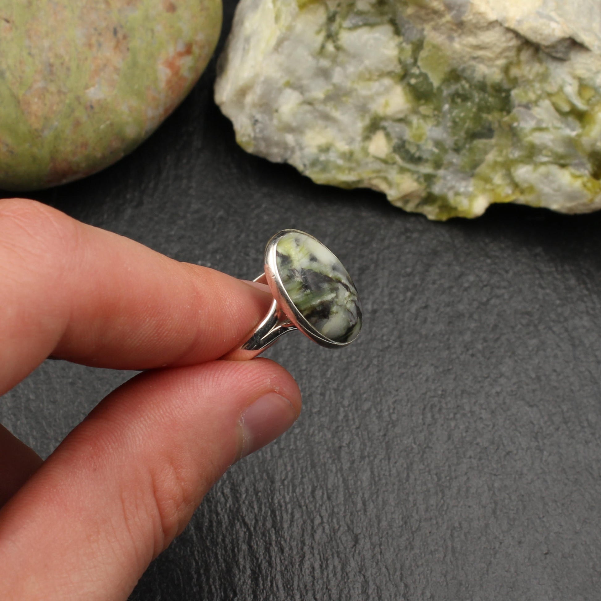 Schottischer Skye Marmor Silber Ring