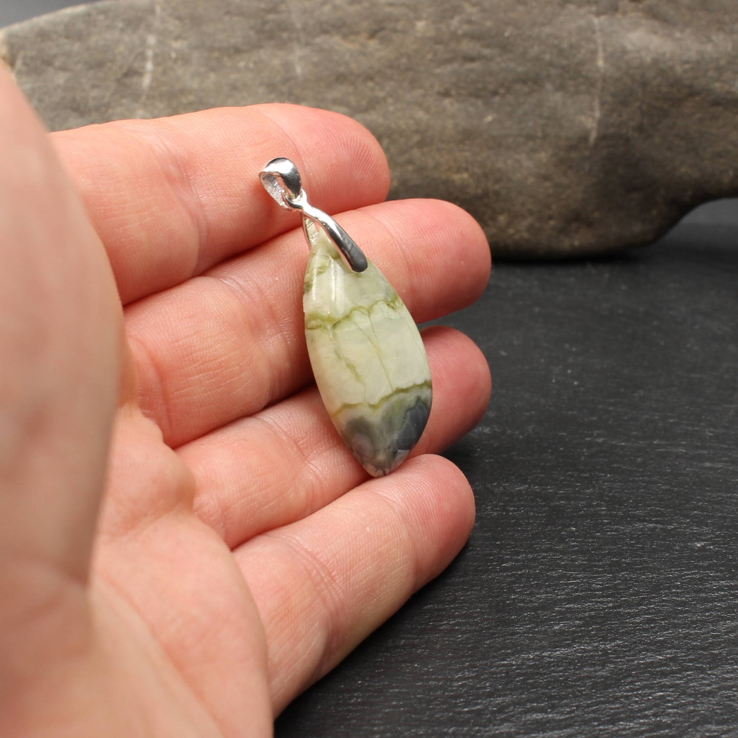 Scottish Skye Marble Pendant - Handmade
