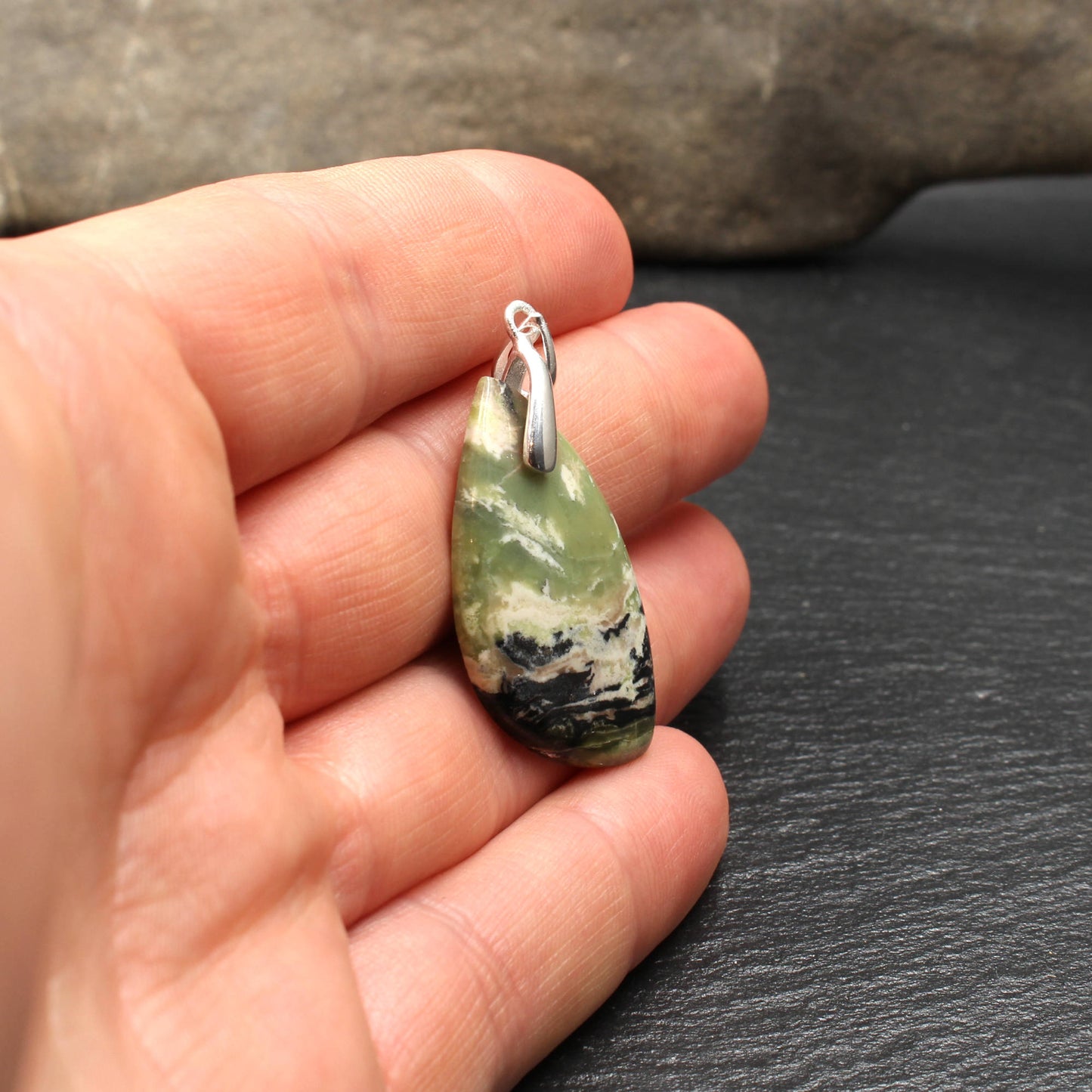 Scottish Skye Marble Pendant - Handmade