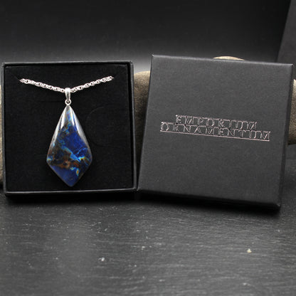 Finnischer Spektrolith Anhänger - Handarbeit aus Deutschland