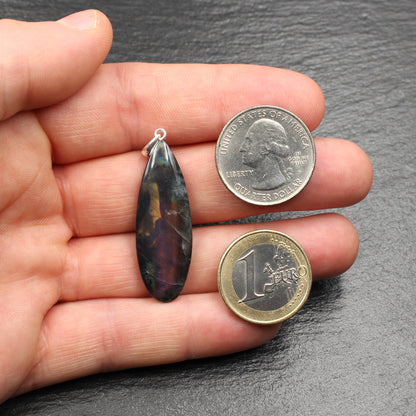 Finnish Purple Spectrolite Pendant - Handmade in Germany
