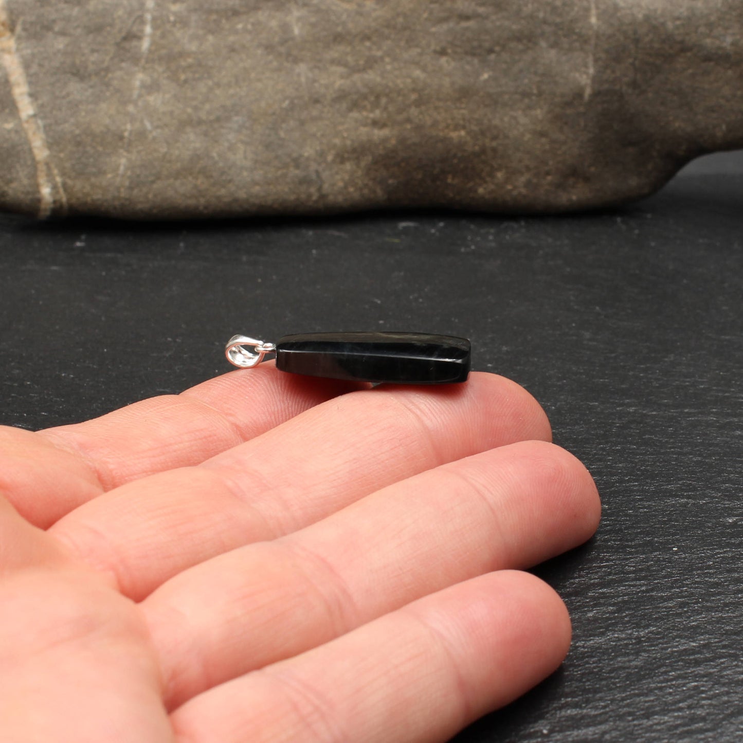 Finnish Spectrolite Gemstone Pendant – Handcrafted in Germany