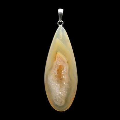 Agate Geode / Druse Pendant - Handmade